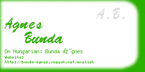 agnes bunda business card